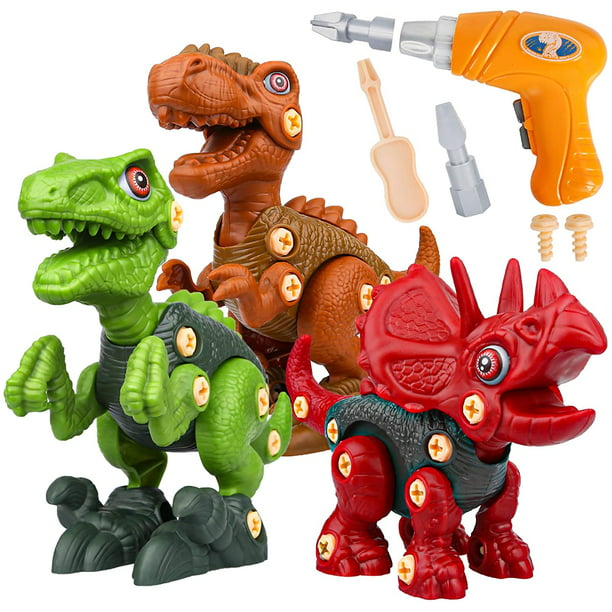 Take Apart Dinosaur Toys for Kids Building Toy Set with Electric Drill Play Kit